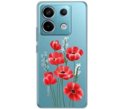 Чохол для Xiaomi Redmi Note 13 4G Mixcase квіти маки в польових травах