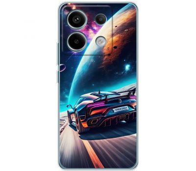 Чохол для Xiaomi Redmi Note 13 5G MixCase машини неон на місяці