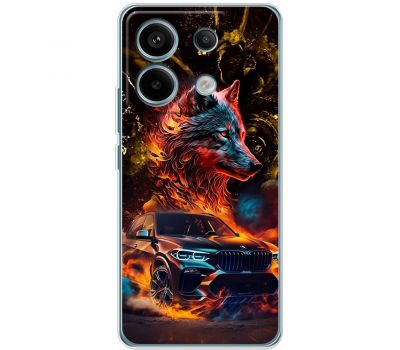 Чохол для Xiaomi Redmi Note 13 5G MixCase машини неон bmw вовк