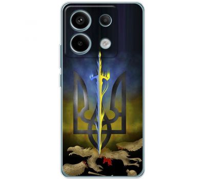 Чохол для Xiaomi Redmi Note 13 Pro 5G MixCase патріотичні меч в тризубі