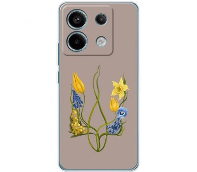 Чохол для Xiaomi Redmi Note 13 4G MixCase патріотичні квіти у формі герба