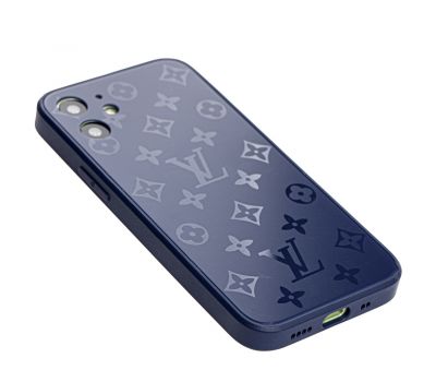 Чохол для iPhone 12 mini glass LV синій 3493916