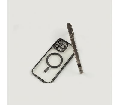 Чохол для iPhone 15 Pro Max Titanium Fibra Chrome MagSafe black 3493943
