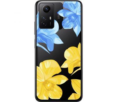 Чохол для Xiaomi Redmi Note 12S MixCase патріотичні синьо-жовті квіти