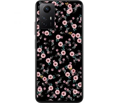 Чохол для Xiaomi Redmi Note 12S MixCase квіти на чорному