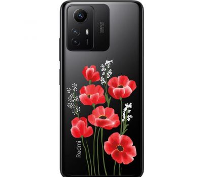Чохол для Xiaomi Redmi Note 12S Mixcase квіти маки в польових травах