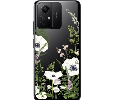 Чохол для Xiaomi Redmi Note 12S Mixcase квіти білі квіти лісові трави