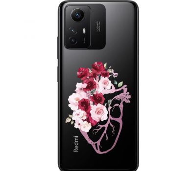 Чохол для Xiaomi Redmi Note 12S Mixcase квіти серце поросло квітами