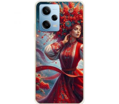 Чохол для Xiaomi Redmi Note 12 Pro 5G MixCase патріотичні жінка в червоному