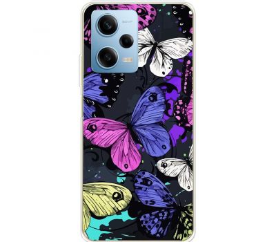 Чохол для Xiaomi Redmi Note 12 Pro 5G MixCase метелики кольоровий мікс