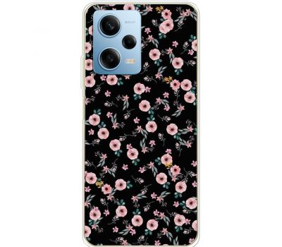 Чохол для Xiaomi Redmi Note 12 Pro 5G MixCase квіти на чорному