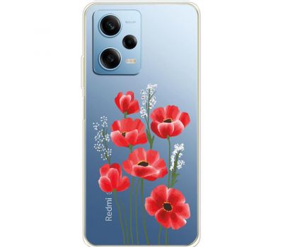 Чохол для Xiaomi Redmi Note 12 Pro 5G Mixcase квіти маки в польових травах