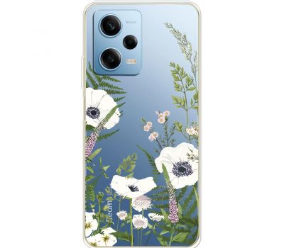 Чохол для Xiaomi Redmi Note 12 Pro 5G Mixcase квіти білі квіти лісові трави