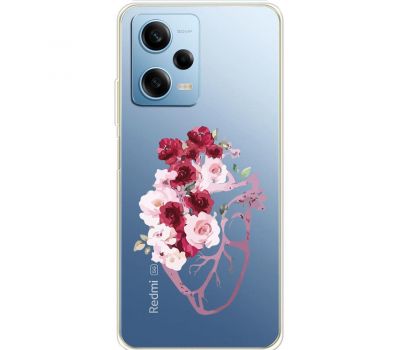 Чохол для Xiaomi Redmi Note 12 Pro 5G Mixcase квіти серце поросло квітами