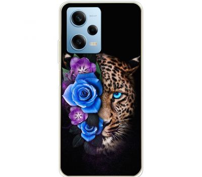 Чохол для Xiaomi Redmi Note 12 Pro 5G MixCase Леопард у квітах