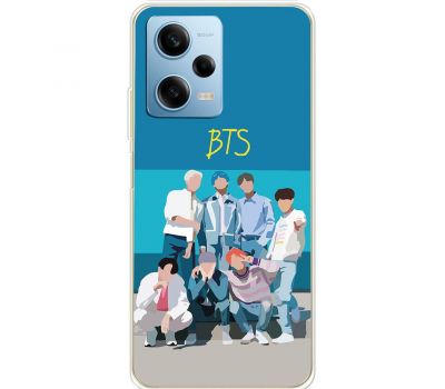 Чохол для Xiaomi Redmi Note 12 Pro 5G MixCase BTS на блакитному