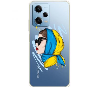 Чохол для Xiaomi Redmi Note 12 Pro 5G MixCase патріотичні дівчина в жовто-синій