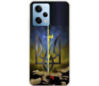 Чохол для Xiaomi Redmi Note 12 Pro 5G MixCase патріотичні меч в тризубі