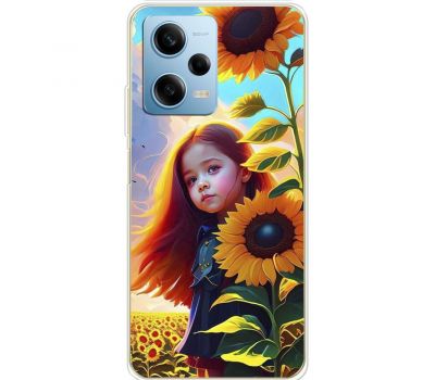 Чохол для Xiaomi Redmi Note 12 Pro 5G MixCase патріотичні дівчинка в соняшниках