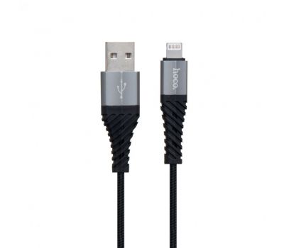 Кабель USB Hoco X38 Lightning Cool 2.4A 1m чорний 3497563