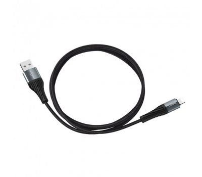 Кабель USB Hoco X38 Lightning Cool 2.4A 1m чорний 3497559