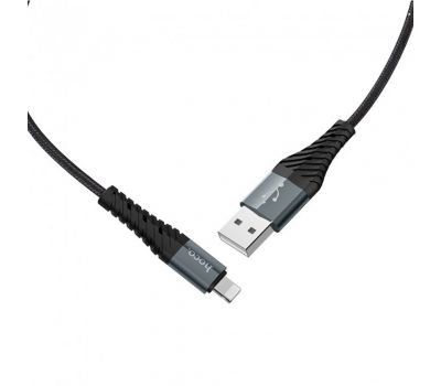 Кабель USB Hoco X38 Lightning Cool 2.4A 1m чорний 3497560