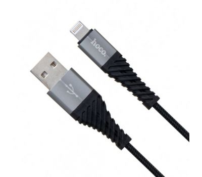 Кабель USB Hoco X38 Lightning Cool 2.4A 1m чорний 3497561