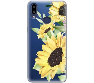 Чохол для Samsung Galaxy A10s (A107) Mixcase квіти великі соняшники