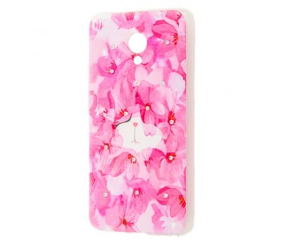 Чохол для Meizu M5 силіконовий з малюнком малинові квіти
