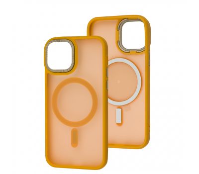 Чохол для iPhone 12 / 12 Pro Space color MagSafe жовтий