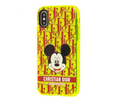 Чохол для iPhone X / Xs Neon print Міккі Маус CD