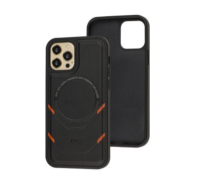 Чохол для iPhone 12/12 Pro MagSafe eco-leather + MagSafe popSocket black