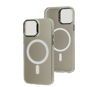 Чохол для iPhone 12 / 12 Pro IMD Colors MagSafe silver