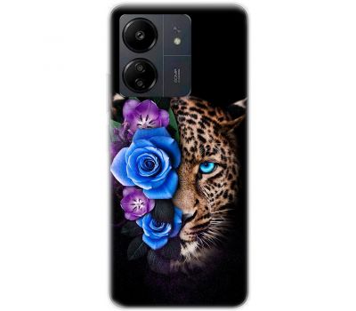 Чохол для Xiaomi Redmi 13C MixCase Леопард у квітах