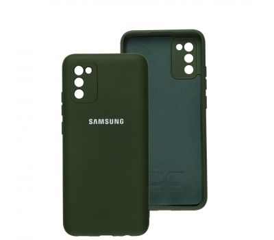 Чохол для Samsung Galaxy A02s / M02s Full camera зелений / dark green