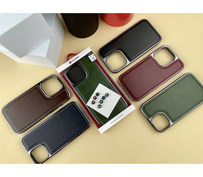 Чохол для iPhone 14 Puloka leather Lux green 3504524