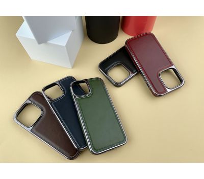Чохол для iPhone 14 Puloka leather Lux green 3504525