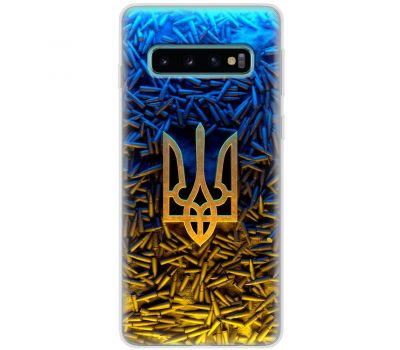 Чохол для Samsung Galaxy S10 (G973) MixCase патріотичні Тризум серед куль