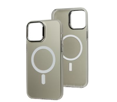Чохол для iPhone 12 Pro Max IMD Colors MagSafe silver