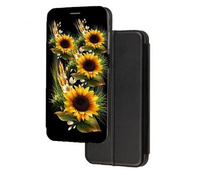 Чохол-книжка патріотична Samsung Galaxy A05 (A055) MixCase малюнок квітки соняшники
