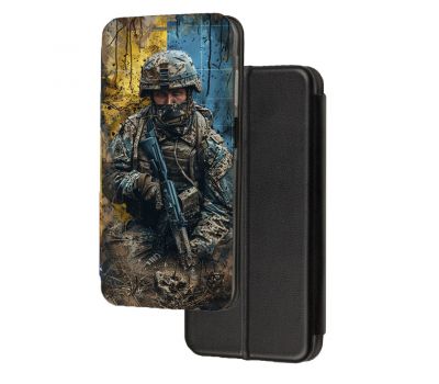 Чохол-книжка патріотична Samsung Galaxy A05 (A055) MixCase малюнок Український воїн