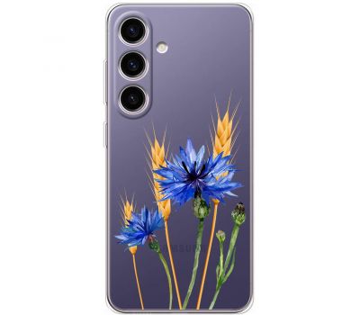 Чохол для Samsung Galaxy S24 Mixcase квіти волошки в колосках
