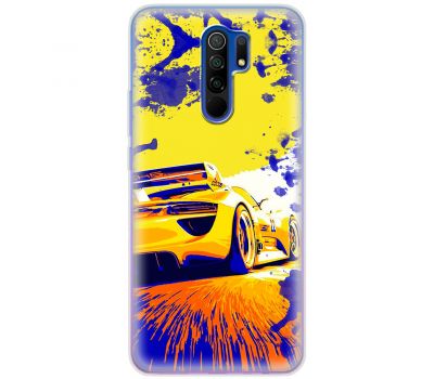 Чохол для Xiaomi Redmi 9 MixCase машини жовта car дрифт