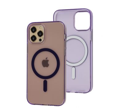 Чохол для iPhone 12 / 12 Pro Clear color MagSafe purple