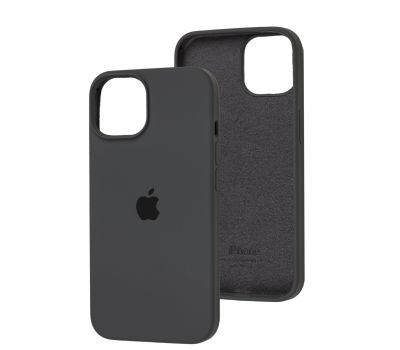 Чохол для iPhone 13 / 14 Square Full silicone сірий / dark grey