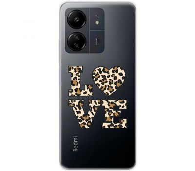 Чохол для Xiaomi Redmi 13C MixCase Леопард love