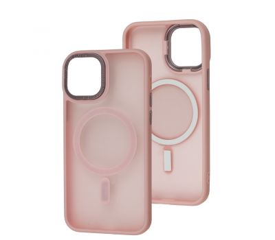 Чохол для iPhone 12 / 12 Pro Space color MagSafe рожевий