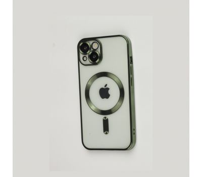 Чохол для iPhone 14 Fibra Chrome MagSafe green 3510715