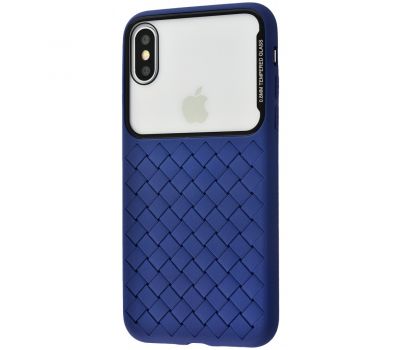 Чохол Baseus Glass Weaving для iPhone Xs Max синій 3510520