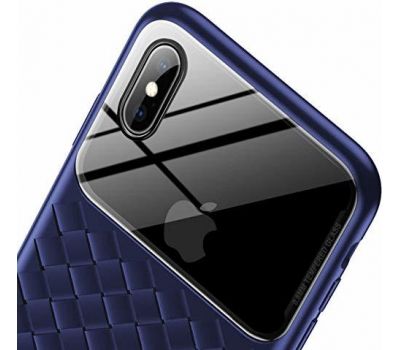 Чохол Baseus Glass Weaving для iPhone Xs Max синій 3510521